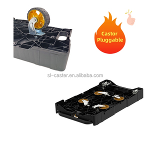 Nuevo diseño, carrito ligero de 136kg, camión de mano de plástico plegable con plataforma de cuatro ruedas, carros de 300 libras, carro con ruedas enchufables - Product Image 2