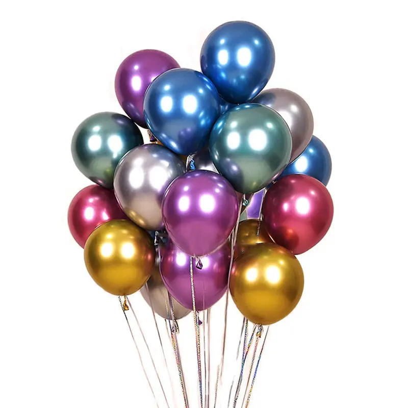 Custom Globos Ballon Fabrikanten Metalen Chroom Ballonnen Metallic 12Inch Tas Import Export Latex Ballonnen