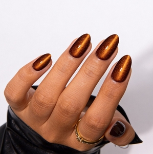 <span class=keywords><strong>Uñas</strong></span> Acrílicas <span class=keywords><strong>de</strong></span> <span class=keywords><strong>Color</strong></span> Ámbar con Efecto Ojo <span class=keywords><strong>de</strong></span> Gato, Brillantes y en Forma <span class=keywords><strong>de</strong></span> Almendra, <span class=keywords><strong>Uñas</strong></span> Postizas al por Mayor, Marca Privada - Product Image 3