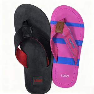 Chanclas Personalizadas con Logotipo para Hombre, Suela con Textura Matrix, Correa de Tela Tejida, Sandalias de Playa Antideslizantes, Fabricante de Pantuflas de Plataforma - Product Image 1