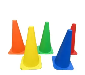 Custom Outdoor Football Soccer Cones Training Obstacle Plastic Roadblock Cones Flexible Football Training Agility Cones