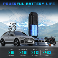 Portable Car Bike Tire Inflator Fast Inflation Air Compressor with Digital Pressure Gauge and Powerful Battery Cordless Air Pump