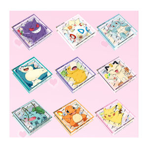 KY dernière conception Poke Mon aimants pour réfrigérateur Mini carré brique clair <span class=keywords><strong>cristal</strong></span> verre enfant jouet Pokemoned scellé Booster Box - Product Image 1