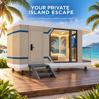 Maison modulaire entièrement en aluminium à vendre, villa préfabriquée résistante à la corrosion pour les îles, les stations balnéaires, les Maldives, les Philippines