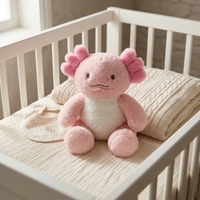 Peluche Axolotl Rose en Gros, Jouet Doux en Coton PP Brodé, Personnalisable OEM ODM