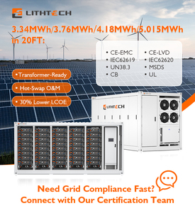 1mwh 5mwh 10mwh 20ft 40ft container 10 năm cuộc sống thời gian ngoài trời Pin Tủ bess năng lượng mặt trời Pin năng lượng Hệ thống lưu trữ - Product Image 2