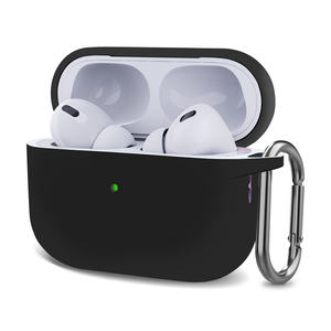Funda de Silicona con Mosquetón y Llavero para Apple AirPods <span class=keywords><strong>Pro</strong></span> 2, Cubierta de Goma Suave, Accesorios para Auriculares - Product Image 1