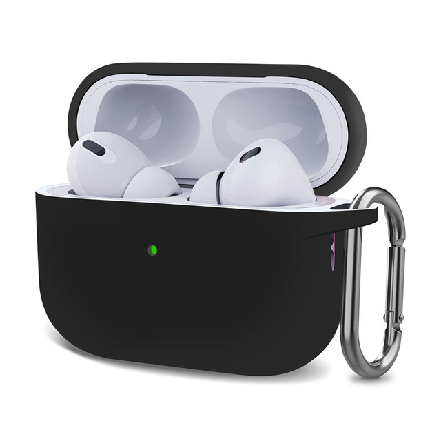 Silicon Case with Carabiner & Keychain for Apple for Airpods Pro 2 Soft Rubber Cover Headphone Accessories