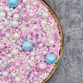 Botella de 100g Suministros de panadería Sugar Pearl Bean Topper para pasteles Comestibles Mermaid Tails Cake Sprinkles Comestible Cake Art - Product Image 6