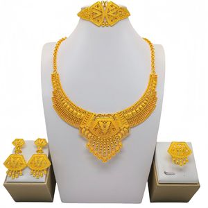 Venta al por mayor de Oriente Medio Dubai vietnamita indio banquete collares pendientes anillos pulseras conjuntos de joyería de moda nupcial - Product Image 3