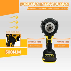 Máy vặn vít dùng pin không dây 21V với động cơ không chổi than, pin công suất cao, cờ lê điện dùng cho các dự án công nghiệp và tự làm - Product Image 5