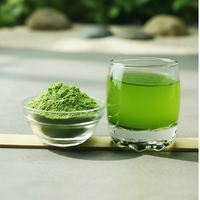 Poudre de feuilles d'orge en gros, personnalisable, 100g, poudre d'herbe d'orge, marque privée, poudre de jus d'orge