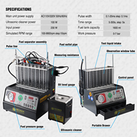 Nettoyeur et testeur d'injecteur à ultrasons Hauvrex 8 cylindres GDI
