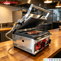 Grill à contact au gaz commercial TGG-811E, presse à panini en acier inoxydable, machine à sandwichs pour restaurant et cuisine