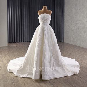 Jancember 251033 Robes élégantes sans bretelles à volants pour mariage - Product Image 2
