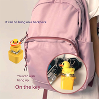Porte-clés en plastique personnalisés pas chers avec canard qui couine, LED RGB et son