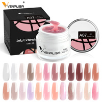 Venalisa 50ml Gel Acrylique Sculpture Jelly pour Extension d'Ongles 24 Couleurs Design Nail Art Ongles Français Couleur Camouflage Manucure