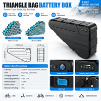 Batterie de vélo électrique 48V 20Ah, 52V 28Ah 30Ah, pack de batteries 72V, batterie lithium-ion triangulaire pour vélo électrique 2000W, vente en gros