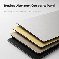Panneau composite en aluminium architectural pour système de bardage mural extérieur de bâtiment moderne, couleur brossée