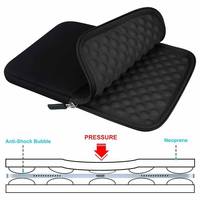Étui de protection pour tablette en néoprène noir avec fermeture éclair rembourrée, résistant aux chocs et à l'eau, avec logo personnalisé en relief, pour iPad de 8 à 10,5 pouces