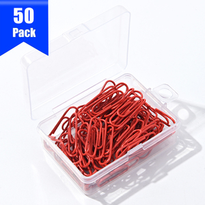 Bán buôn kim loại mà<span class=keywords><strong>u</strong></span> đỏ giấy Clips cho các trường học văn phòng tài liệ<span class=keywords><strong>u</strong></span>, 50 cái của 1.1 inch mà<span class=keywords><strong>u</strong></span> giấy Clips - Product Image 2