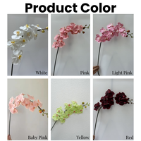 Orchidées papillon artificielles de luxe en latex de haute qualité, fleurs artificielles au toucher réel, Phalaenopsis pour la décoration de mariage et de la maison
