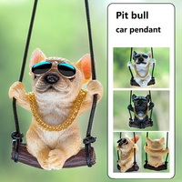 Décoration intérieure de voiture pour miroir rétroviseur, motif chien Pitbull Bully, tendance, amusant, mignon, accessoires auto pour la maison