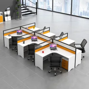 현대 간단한 사무실 워크 스테이션 가구 직원 컴퓨터 테이블