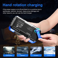 Nouvelle batterie externe solaire 73200 mAh 100 W à manivelle, charge rapide, lumière, QC 3.0 65 W, batterie portable 40000 mAh, câbles pour ordinateur portable