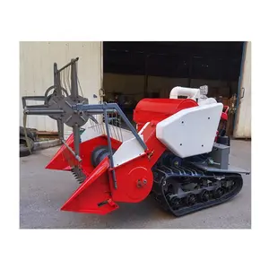 Micro Combine Harvester Hand-held/seat-driven rice harvester Crawler-type all-terrain rice harvester