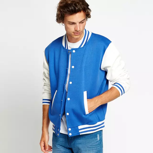 Veste de Baseball en coton molletonné pour homme, vente en gros - Product Image 4