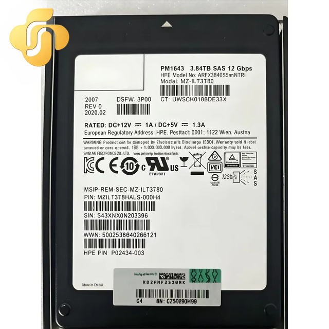 R0P96A  P02434-003 3.84TB SAS 12G Enterprise 2.5" SSD  MZ-ILT3T80 for Server Hard Disk