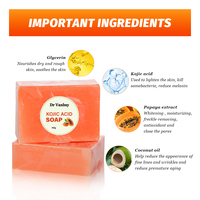 Savon organique de marque privée en gros à l'acide kojique savon blanchissant et éclaircissant pour l'acné et la peau en 7 jours savon Kojie San