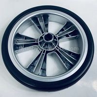 Roues de chariot de courses en plastique de 8 pouces avec jante en PP et capacité de charge de 45-50 kg pour chariot et poussette