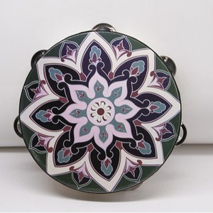 Pandereta Dance Prop Orff Instrumento de percusión Tambor golpeado a mano - Product Image 6