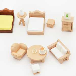 Juguetes de simulación para preescolares: Muebles de casa de muñecas en miniatura de madera, resina y plástico, color rosa, DIY - Product Image 4