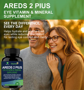 Suplemento vitamínico y mineral para la vista Wins Town AREDS 2 Plus en cápsulas blandas, alivia la fatiga ocular, suplemento dietético vegano. - Product Image 5