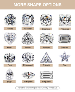 Gioielli a foglia rossa taglio trapezoidale sciolto Moissanite Diamond DEFGH Color - Product Image 4