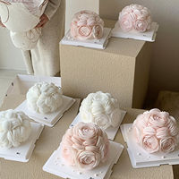 Reusable Eco-Friendly Circle Pink Wafer Paper Birthday Cake Topper Flower Rice Paper Happy Birthday Decoration