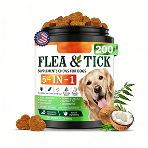 Friandise à mâcher souple OEM/ODM pour chiens et chats, protection extérieure contre les puces et les tiques, avec huile de poisson et vitamine E pour le soutien immunitaire, toutes races - Product Image 1