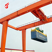 Grue portique à double poutre de 40, 50 et 60 tonnes, certifiée ISO CE, largement utilisée pour le levage de conteneurs, grue portique sur rail pour conteneurs