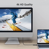 4K naar HDMI adapter, DP naar HDMI adapter mannelijk naar vrouwelijk verguld 2K 3D 60Hz voor HP, HDTV, projector, desktop etc.