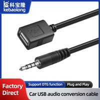 Cable de Audio AUX para Auto, de 3.5mm a Lector de Tarjetas USB, Cable OTG para Teléfono Móvil, Cable de Conversión para Auto