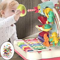 Jouets à clavier multifonctions Instrument de musique Jouets éducatifs pour bébés Jeu d'apprentissage Track Knocking Piano Toy