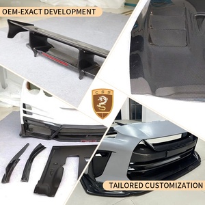 Facelift Top <span class=keywords><strong>Secret</strong></span> Style demi-Kit de carrosserie en Fiber de carbone pour Nissan GTR R35 pare-chocs avant aileron arrière garde-boue jupe latérale Engien couverture - Product Image 3