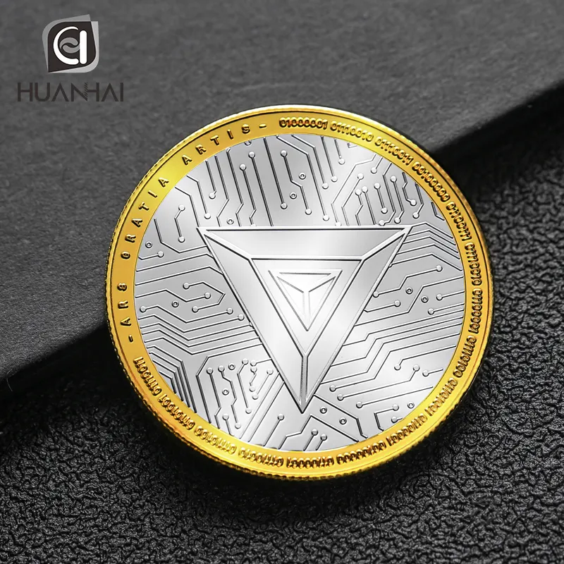 customized die casting 3D logo engraving bright gold aluminum alloy metal coin