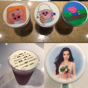 Một cốc hình ảnh hình ảnh logo bọt ăn được thực phẩm in Cà Phê Máy in máy cho thực phẩm - Product Image 4