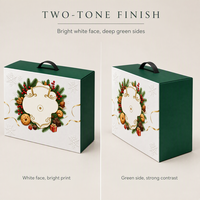 Faltbare Handliche Wellpappe-Geschenkbox mit Griff, Individuelles Logo Weihnachts-Nuss-Verpackungsbox, Recycelbare Papier-Geschenkkartons