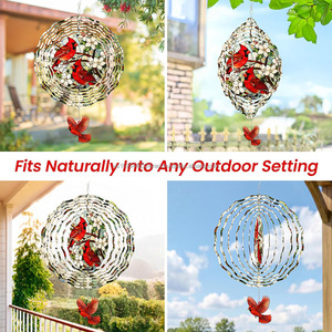 Molinillo de Viento Metálico 3D para Jardín, Decoración Exterior, 12 Pulgadas, Molinillos de Viento con Forma de Pájaro, Escultura de Viento de Acero Inoxidable, Regalos para Mamá y Abuela - Product Image 5