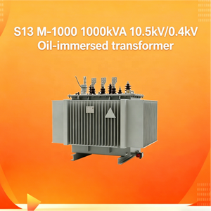 Transformador de Distribución Trifásico de Alta Calidad, 1000kVA, 10.5kV/0.4kV, S13-M-1000, Sumergido en Aceite, Dyn11, con <span class=keywords><strong>Cambiador</strong></span> de Tomas de 5 Pasos - Product Image 1